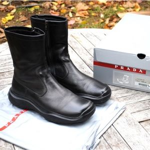 PRADA ミリタリーブーツ ビブラムソール　23センチ org.jpg